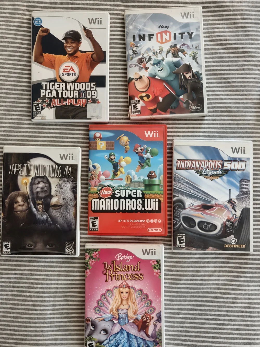 Nintendo Wii Games Lot Super Mario Bros Disney Infinity,Etc.